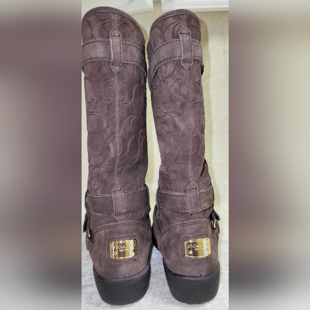 Coach EMBS Suede Chestnut size 5.5 M - Picture 2 of 9